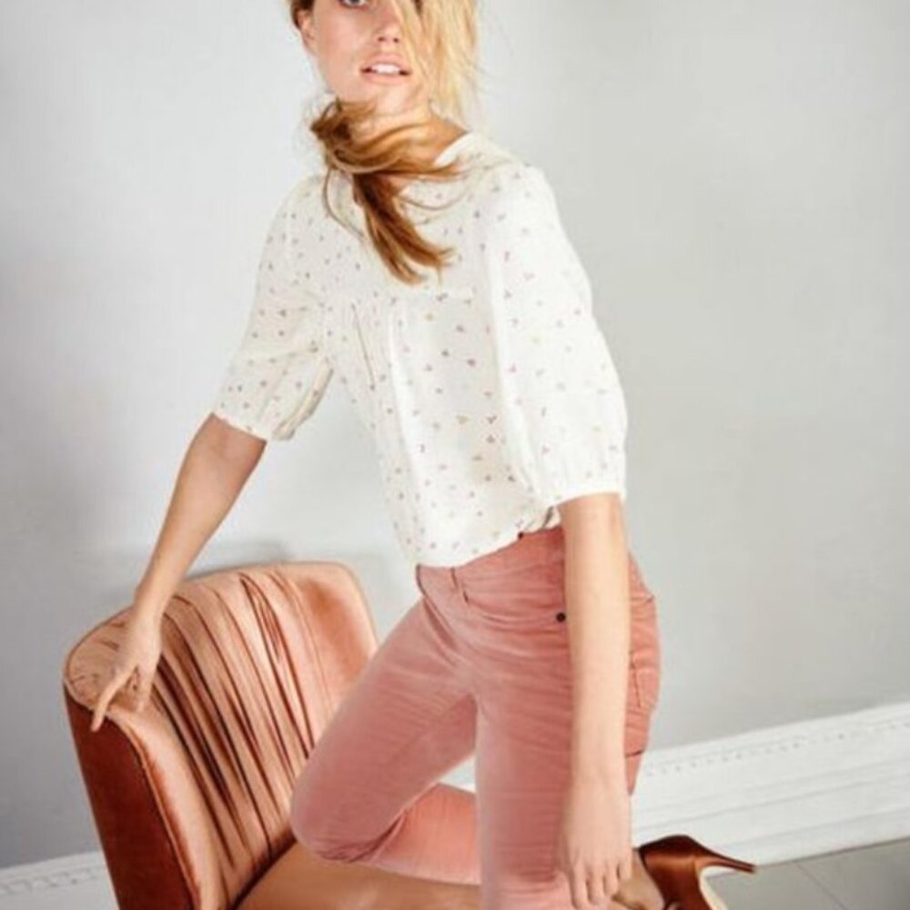 BODEN Dusty Rose Velvet Skinny Pants Size 4R